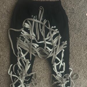 Stylish Black and Gray Women's Skinny Pants